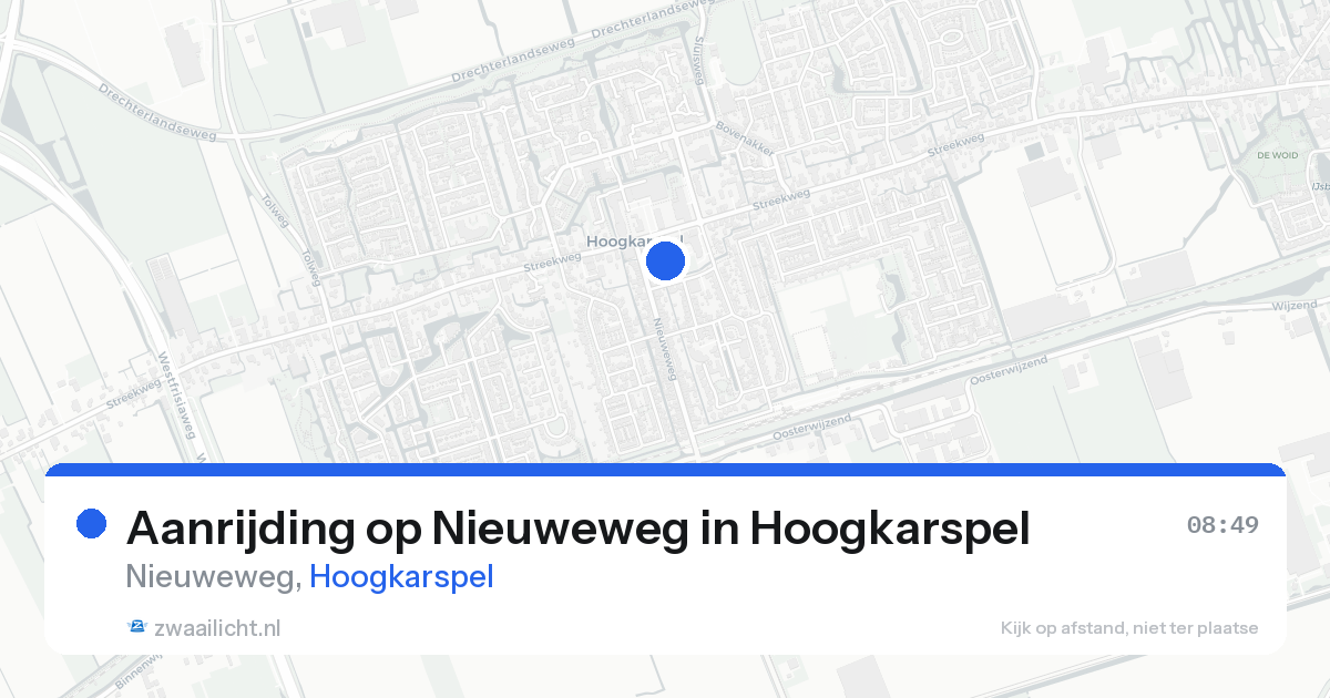 Aanrijding op Nieuweweg in Hoogkarspel — 21 aug 2026
