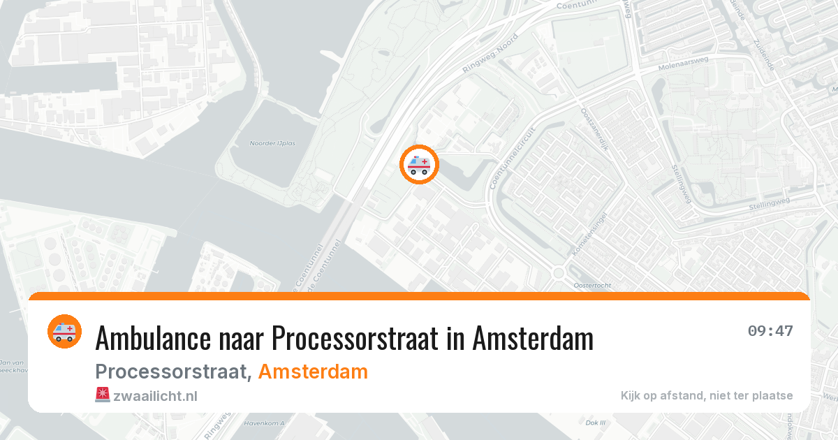 Ambulance naar Processorstraat in Amsterdam — 7 aug 2026
