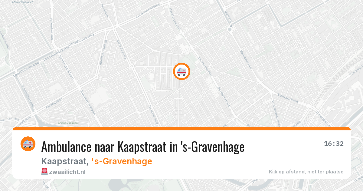Ambulance naar Kaapstraat in 's-Gravenhage — 4 aug 2026