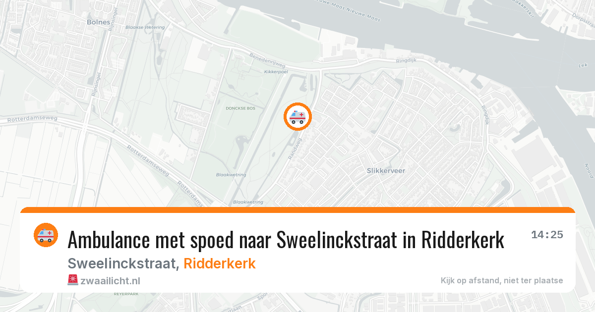 Ambulance met spoed naar Sweelinckstraat in Ridderkerk — 6 apr 2026