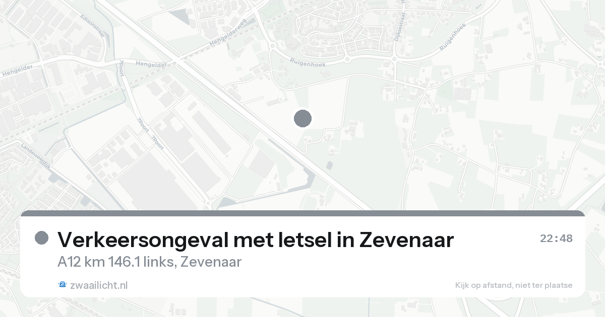Verkeersongeval met letsel in Zevenaar — 15 aug 2026