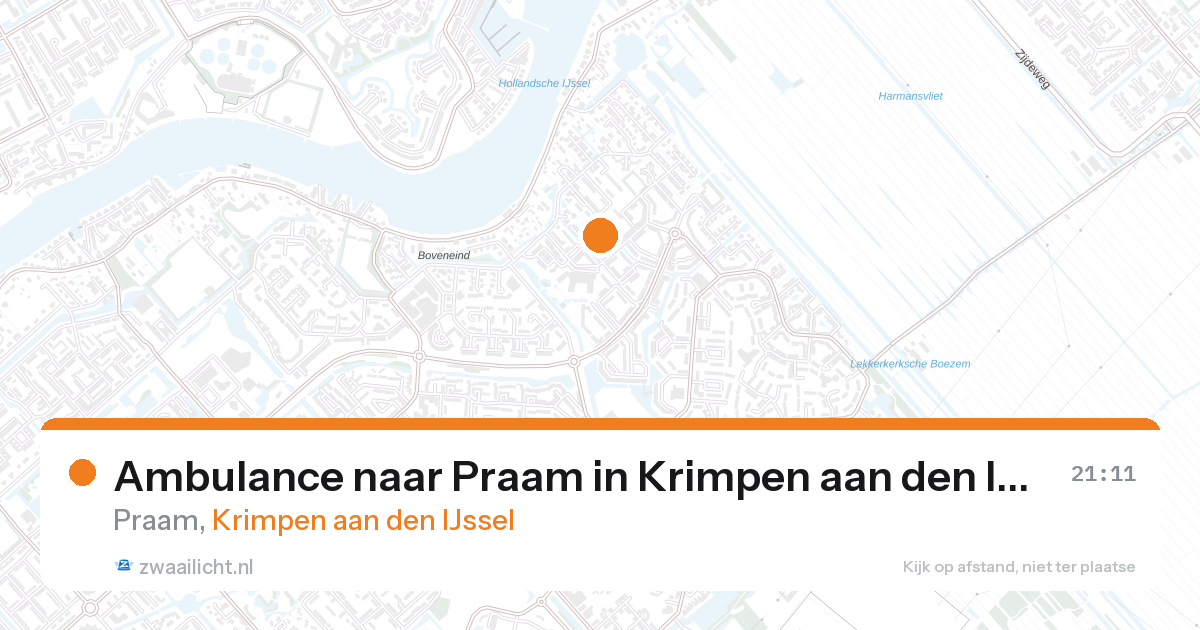Ambulance naar Praam in Krimpen aan den IJssel — 27 aug 2026
