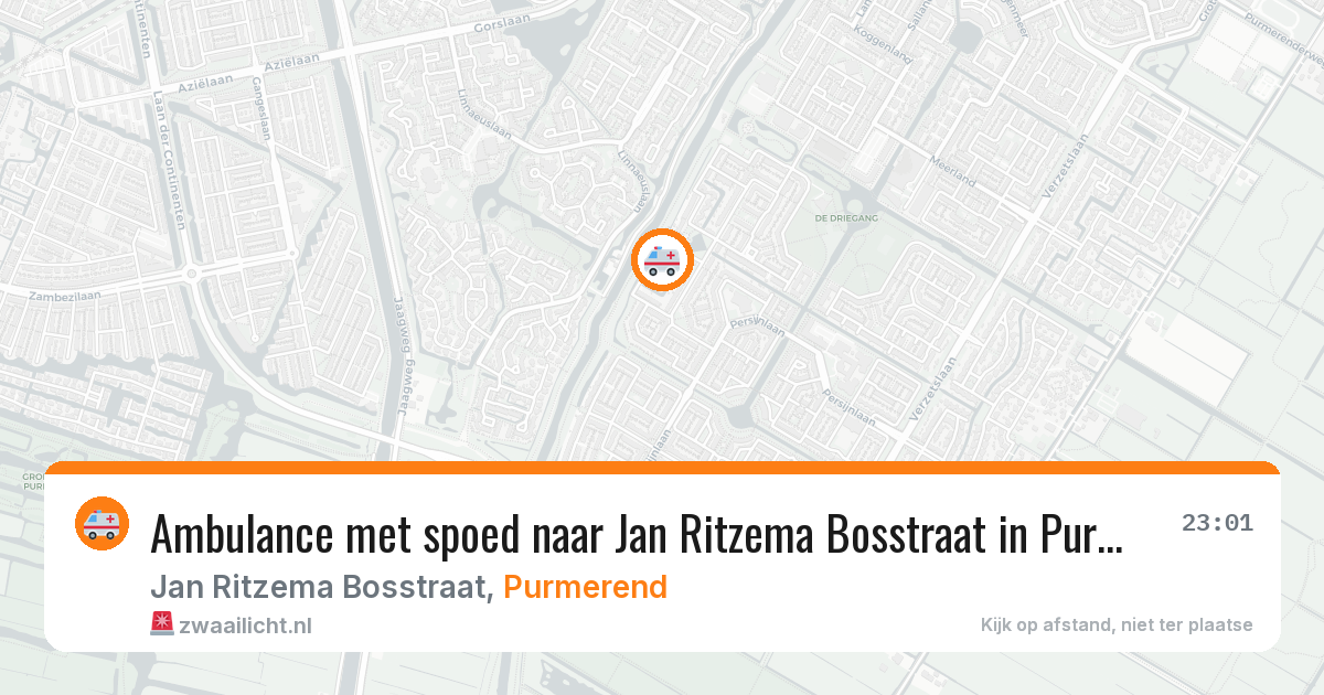 Ambulance met spoed naar Jan Ritzema Bosstraat in Purmerend — 2 apr 2026