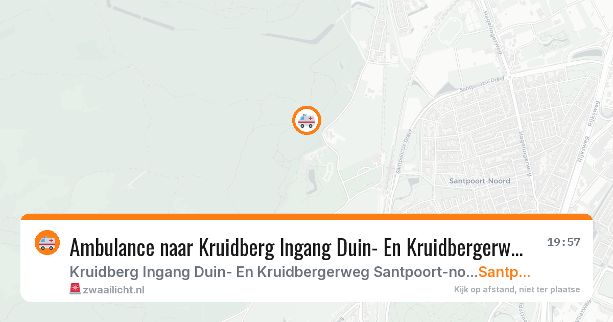 Ambulance naar Kruidberg Ingang Duin- En Kruidbergerweg Santpoort-noord in Santpoort-Noord — 3 jul 2026