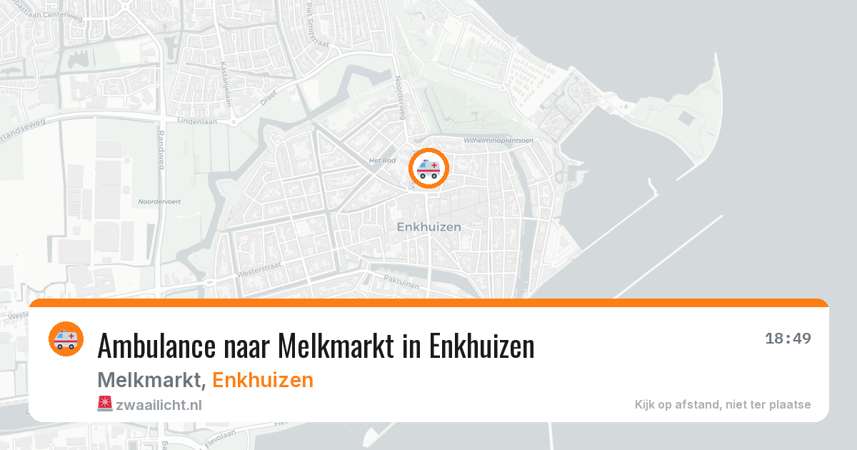 Ambulance naar Melkmarkt in Enkhuizen — 25 jun 2026