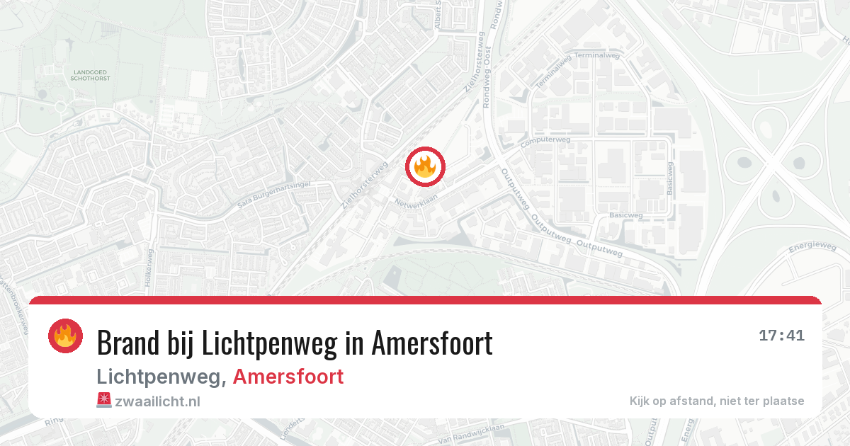 Brand bij Lichtpenweg in Amersfoort — 7 jul 2026