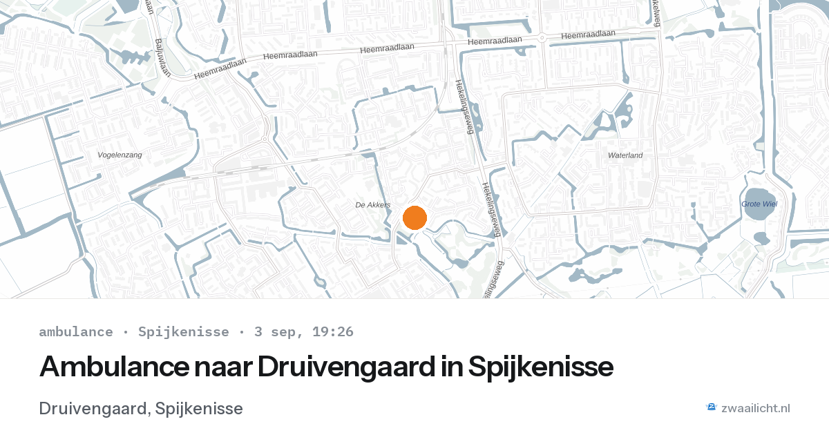 Ambulance naar Druivengaard in Spijkenisse — 3 sep 2026
