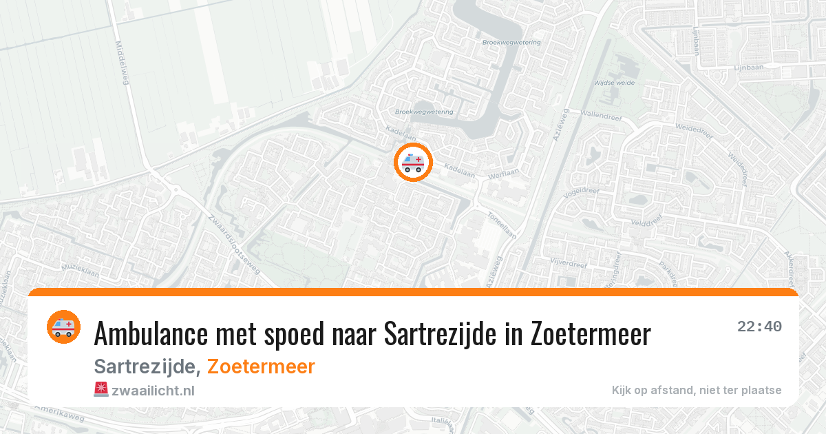 Ambulance met spoed naar Sartrezijde in Zoetermeer — 5 jun 2026