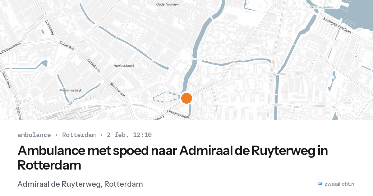 Ambulance met spoed naar Admiraal de Ruyterweg in Rotterdam — 2 feb 2026
