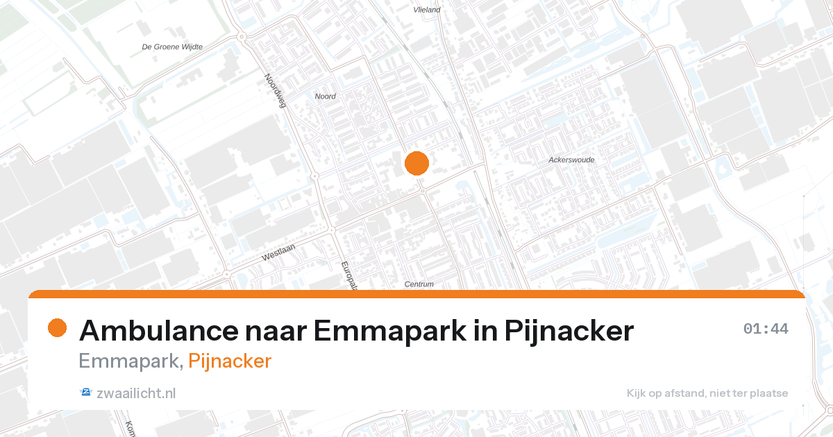 Ambulance naar Emmapark in Pijnacker — 26 aug 2026
