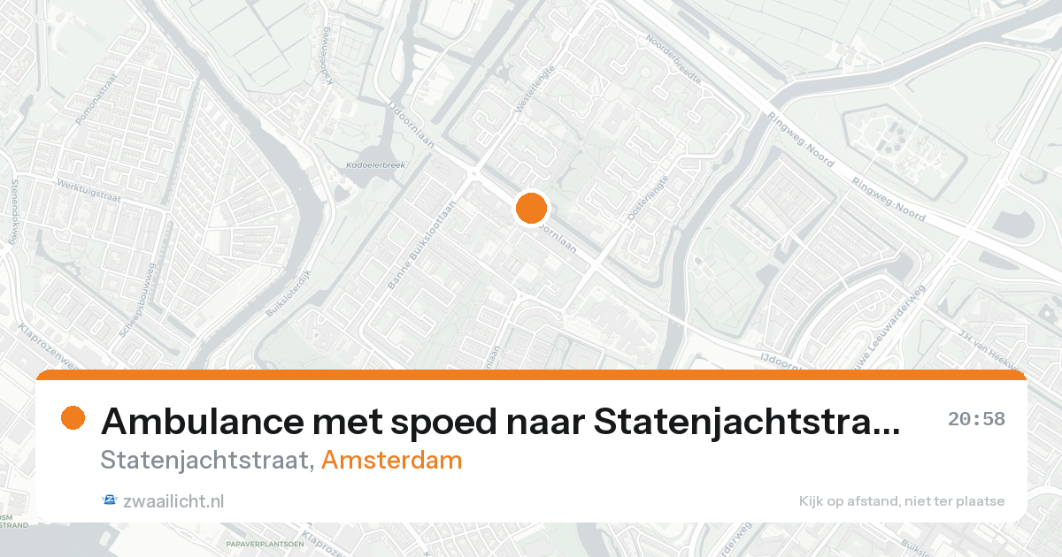 Ambulance met spoed naar Statenjachtstraat in Amsterdam — 16 aug 2026