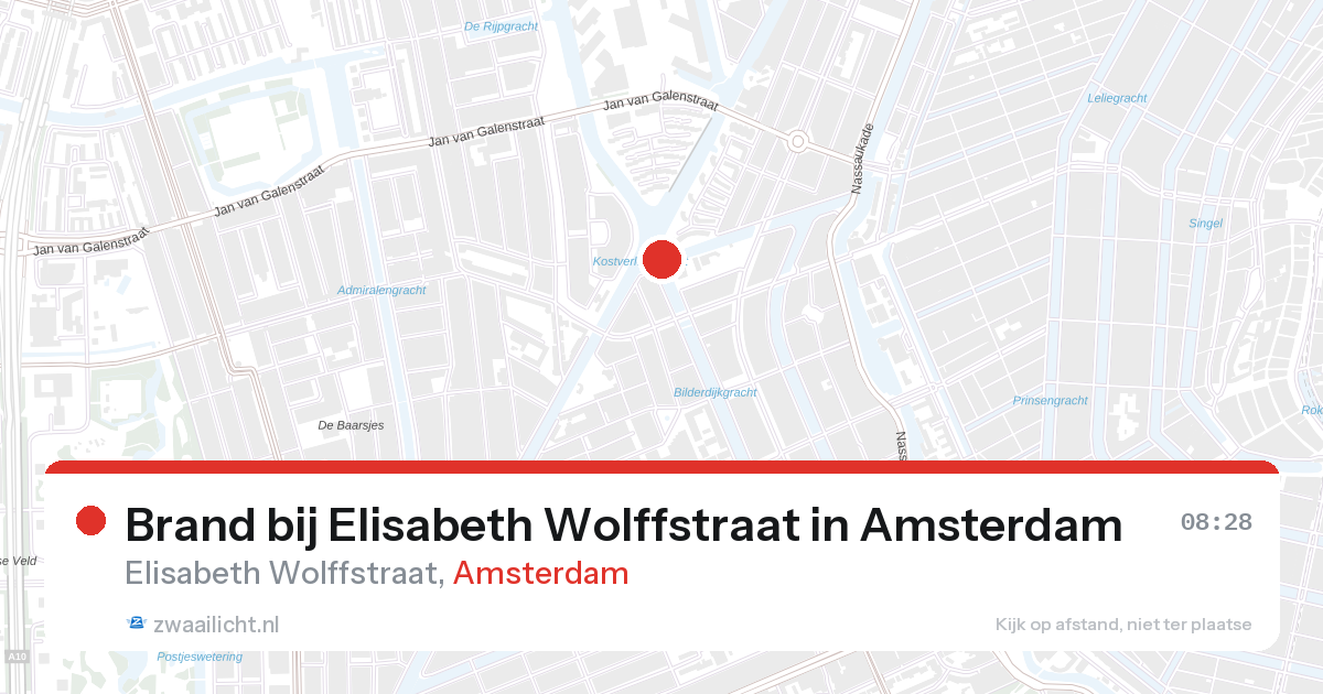 Brand bij Elisabeth Wolffstraat in Amsterdam — 28 aug 2026