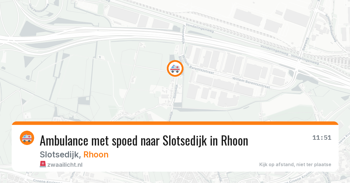 Ambulance met spoed naar Slotsedijk in Rhoon — 24 jul 2026