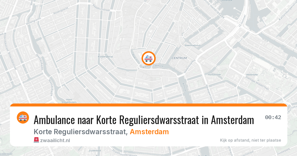 Ambulance naar Korte Reguliersdwarsstraat in Amsterdam — 26 apr 2026