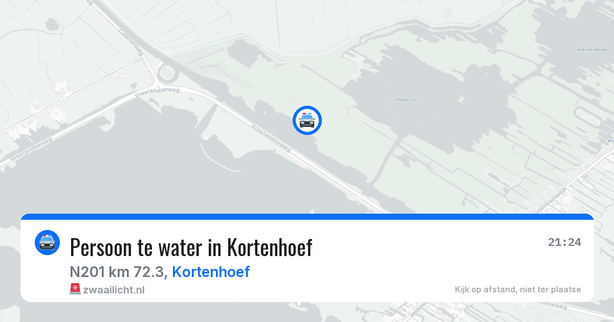 Persoon te water in Kortenhoef — 13 aug 2026