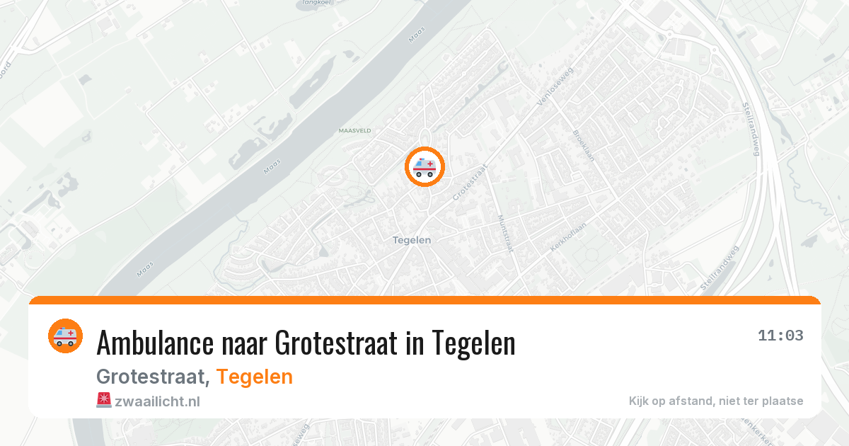Ambulance naar Grotestraat in Tegelen — 5 jul 2026