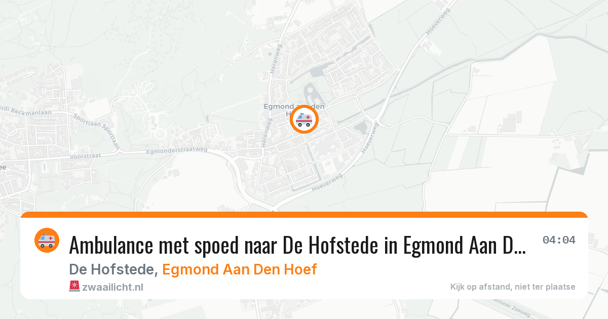 Ambulance met spoed naar De Hofstede in Egmond Aan Den Hoef — 16 jun 2026