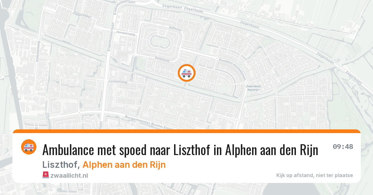 Ambulance met spoed naar Liszthof in Alphen aan den Rijn — 28 mei 2026