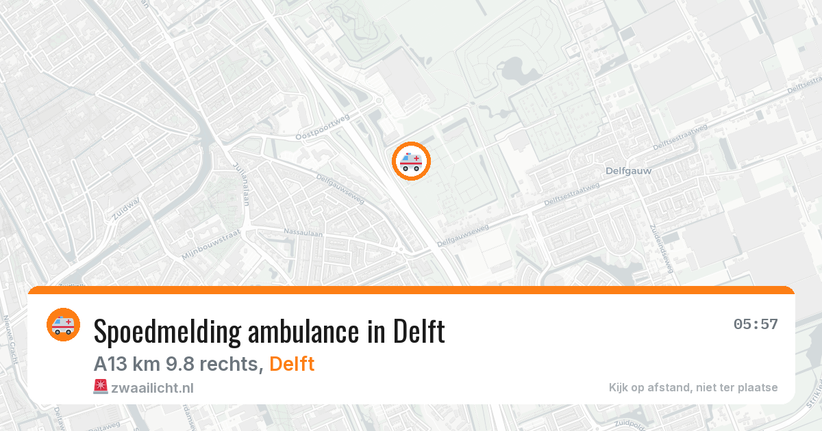Spoedmelding ambulance in Delft — 15 aug 2026