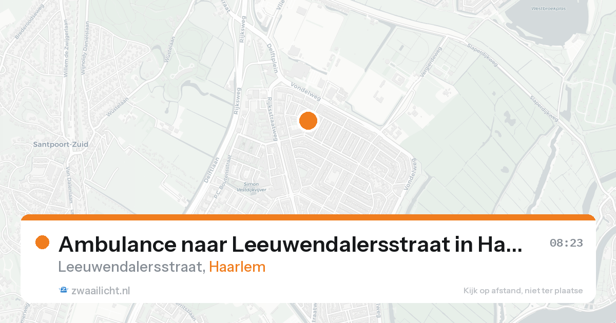 Ambulance naar Leeuwendalersstraat in Haarlem — 17 aug 2026