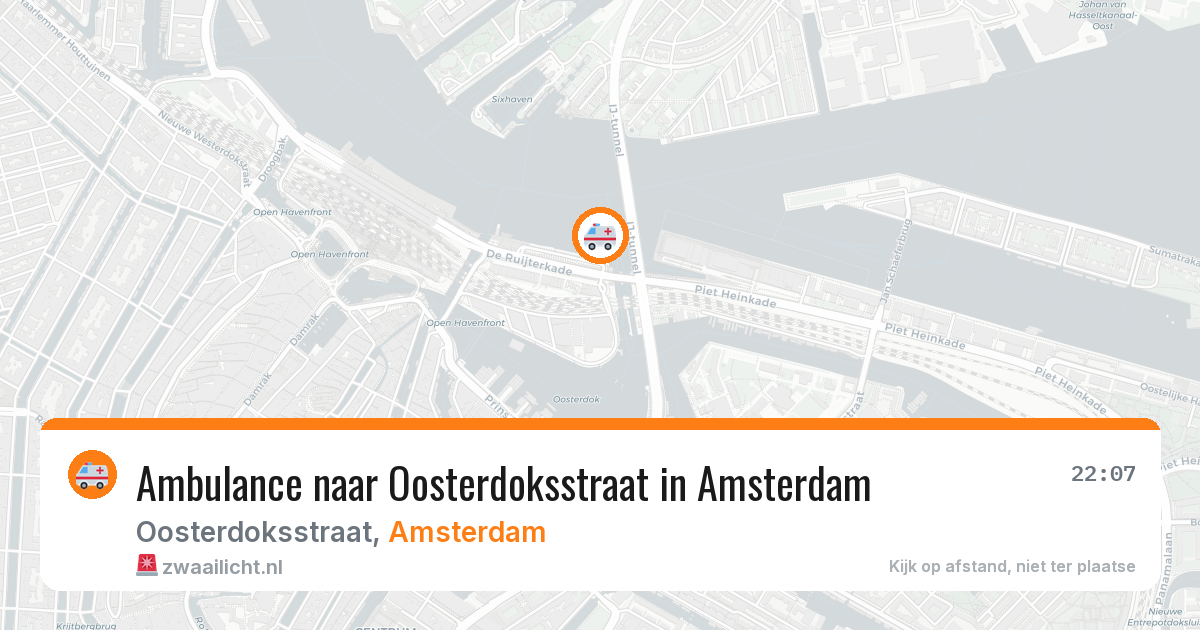 Ambulance naar Oosterdoksstraat in Amsterdam — 17 mei 2026