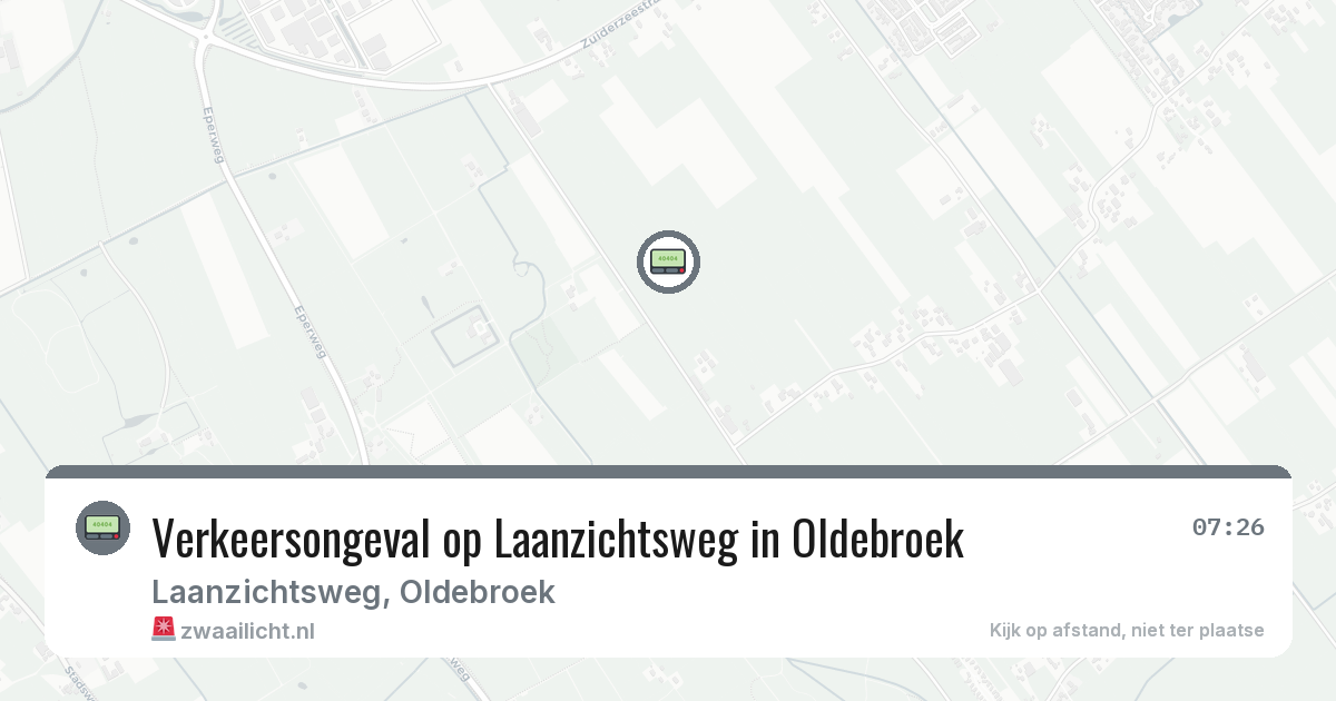 Verkeersongeval op Laanzichtsweg in Oldebroek — 8 mei 2026
