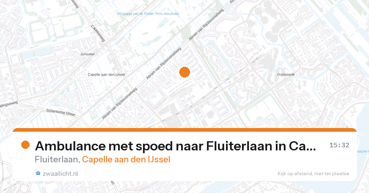 Ambulance met spoed naar Fluiterlaan in Capelle aan den IJssel — 27 aug 2026
