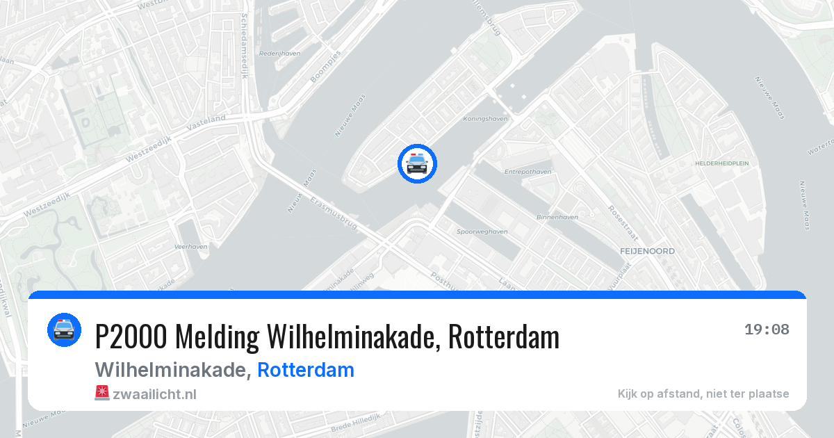 P2000 Melding Wilhelminakade, Rotterdam — 6 jul 2026