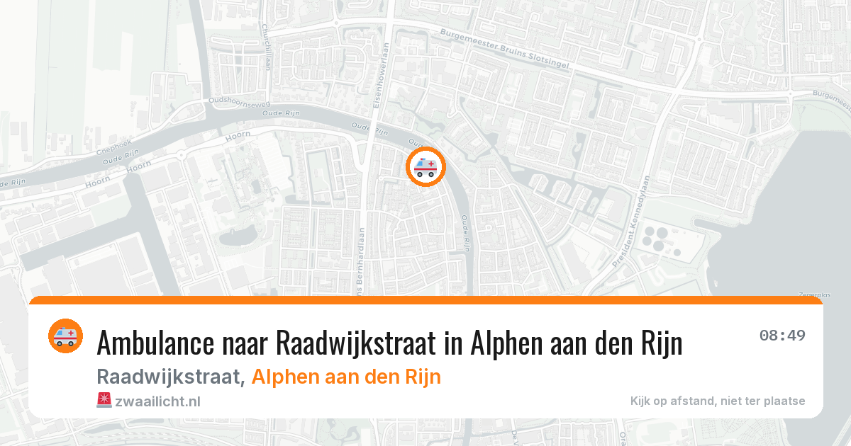 Ambulance naar Raadwijkstraat in Alphen aan den Rijn — 22 jun 2026