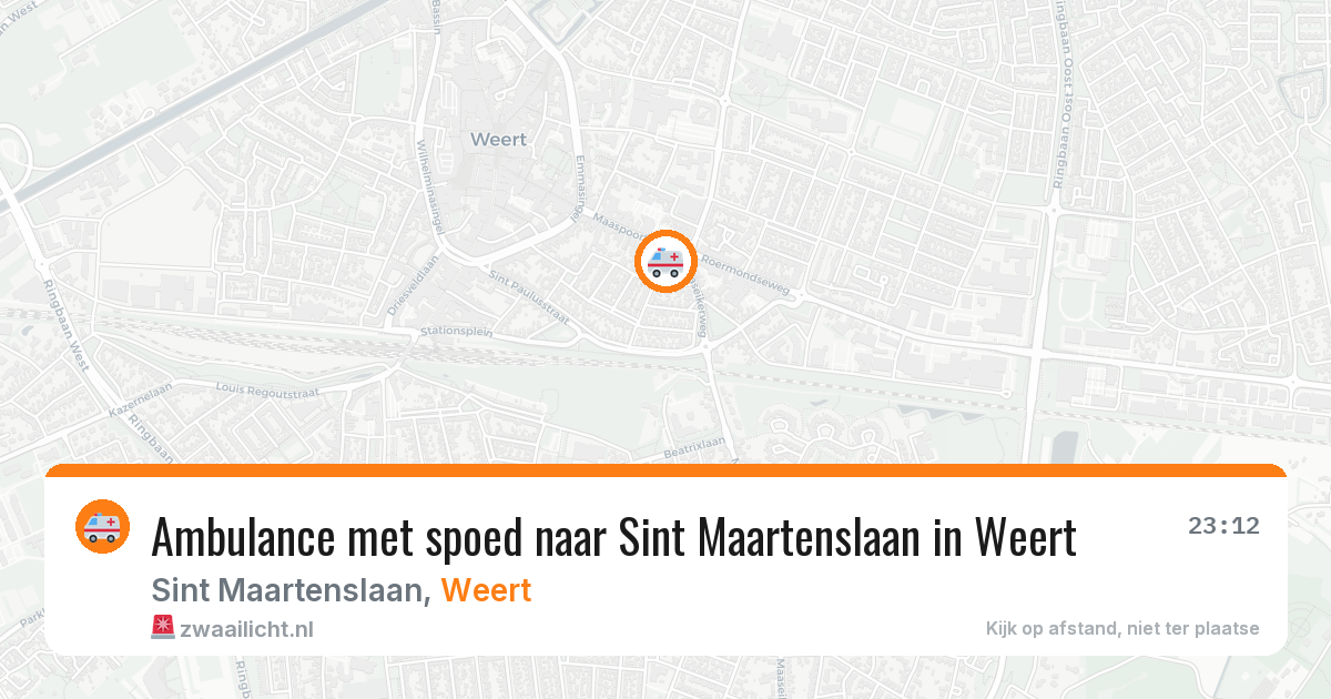 Ambulance met spoed naar Sint Maartenslaan in Weert — 9 jul 2026