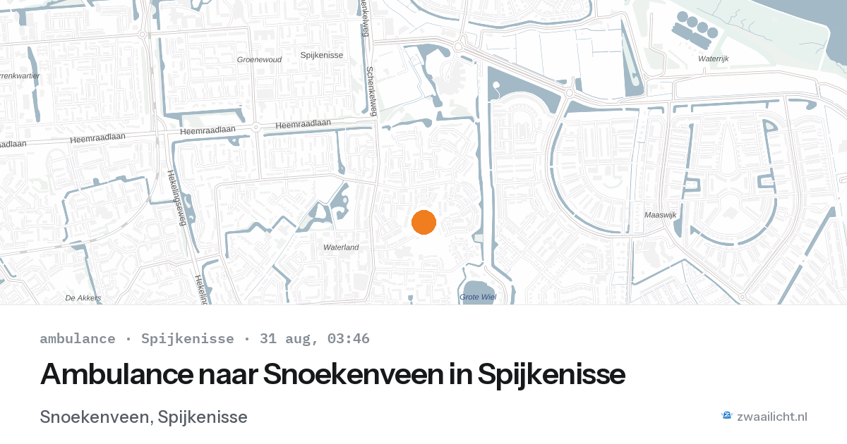 Ambulance naar Snoekenveen in Spijkenisse — 31 aug 2026