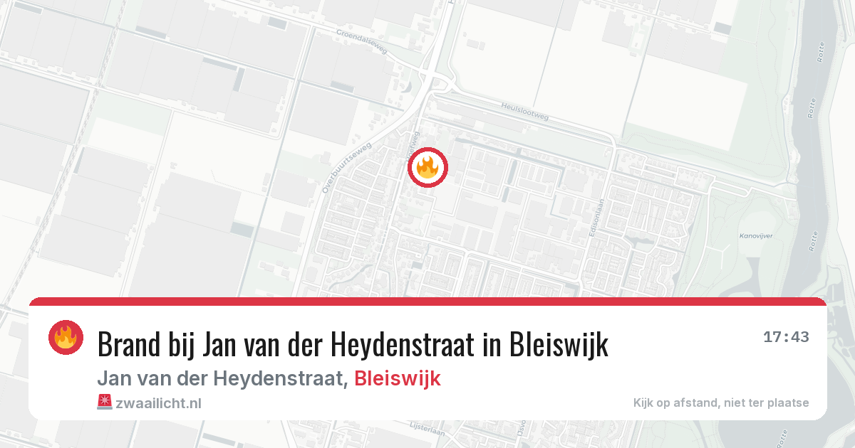 Brand bij Jan van der Heydenstraat in Bleiswijk — 4 aug 2026