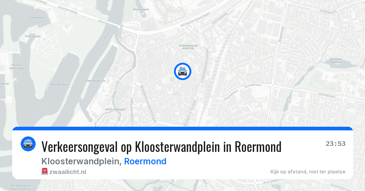 Verkeersongeval op Kloosterwandplein in Roermond — 26 apr 2026