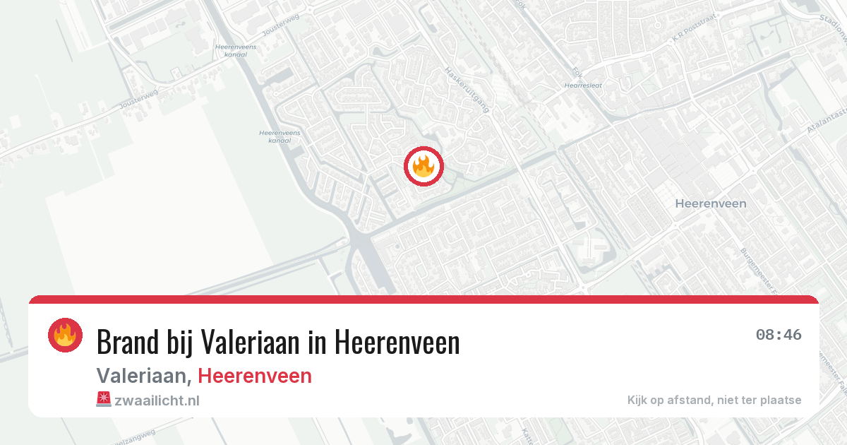 Brand bij Valeriaan in Heerenveen — 25 jun 2026