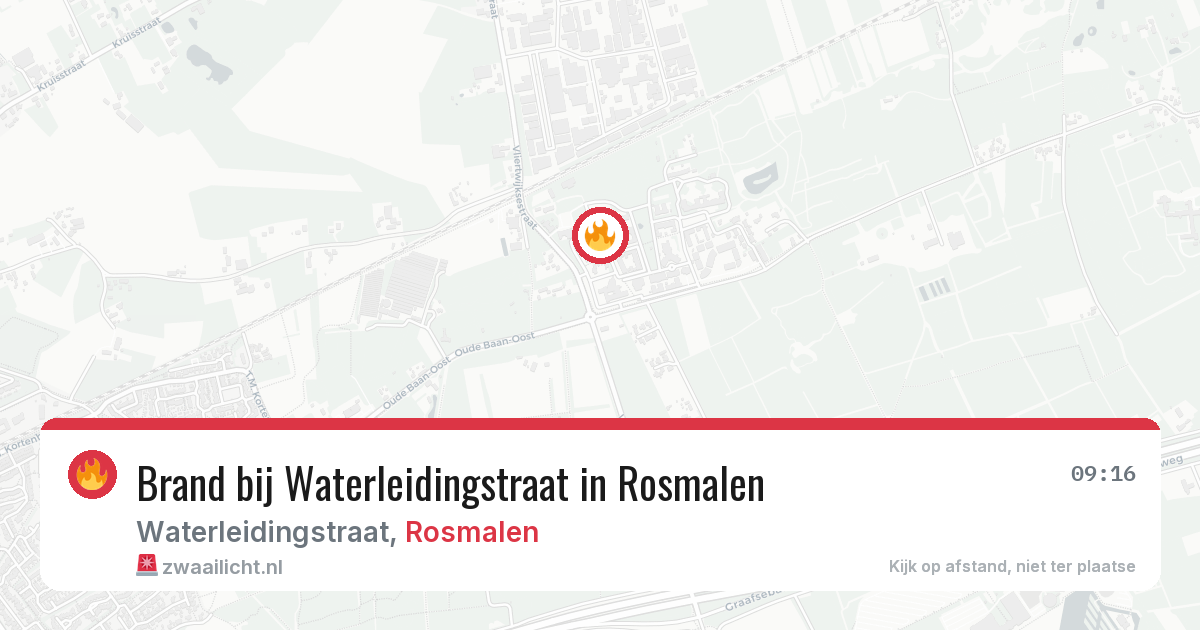 Brand bij Waterleidingstraat in Rosmalen — 31 mrt 2026