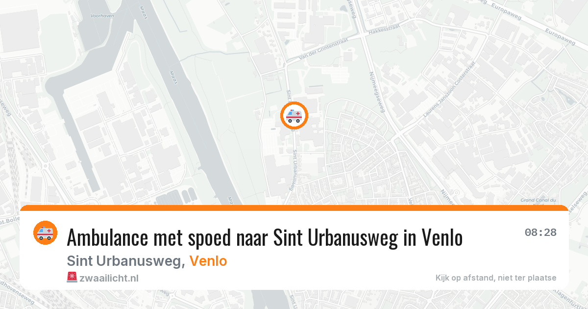 Ambulance met spoed naar Sint Urbanusweg in Venlo — 4 aug 2026