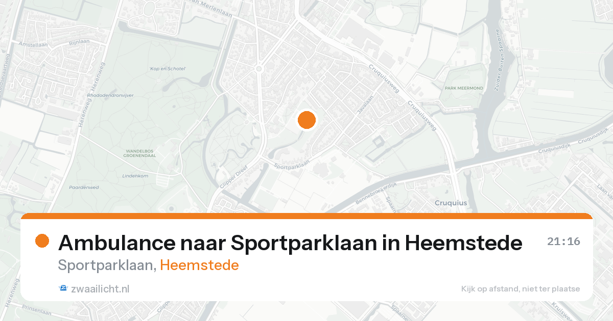 Ambulance naar Sportparklaan in Heemstede — 18 aug 2026