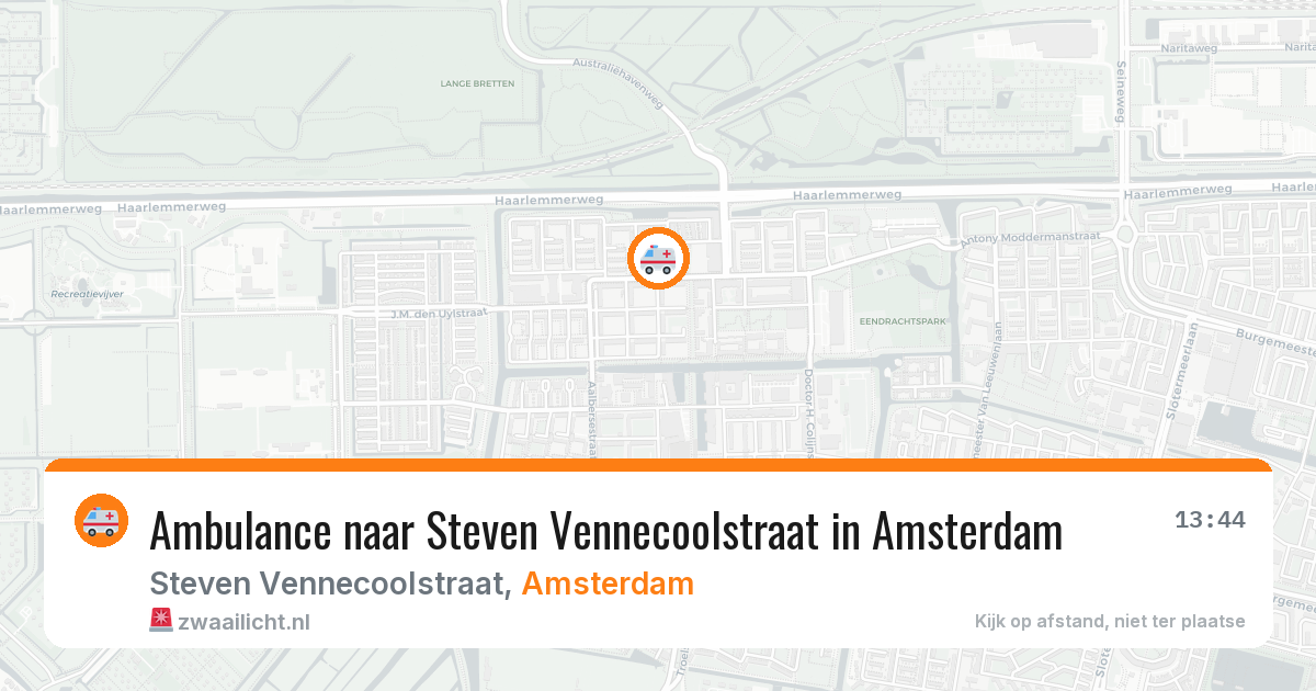 Ambulance naar Steven Vennecoolstraat in Amsterdam — 3 apr 2026