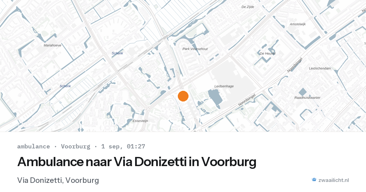 Ambulance naar Via Donizetti in Voorburg — 31 aug 2026
