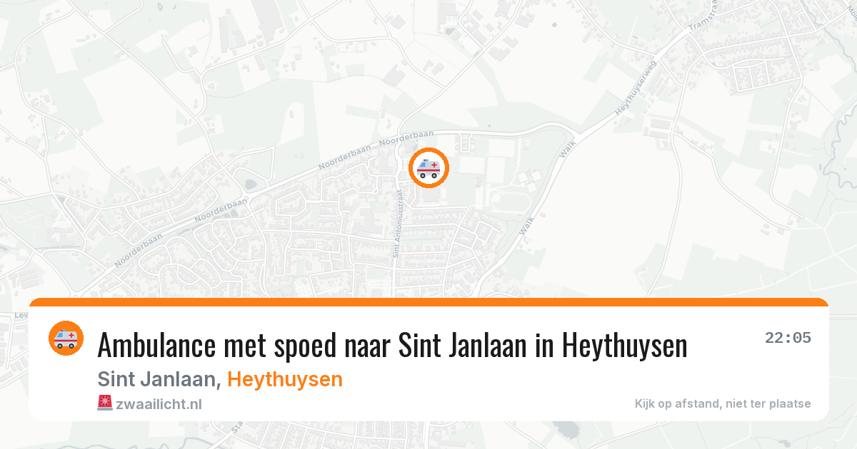 Ambulance met spoed naar Sint Janlaan in Heythuysen — 23 jul 2026