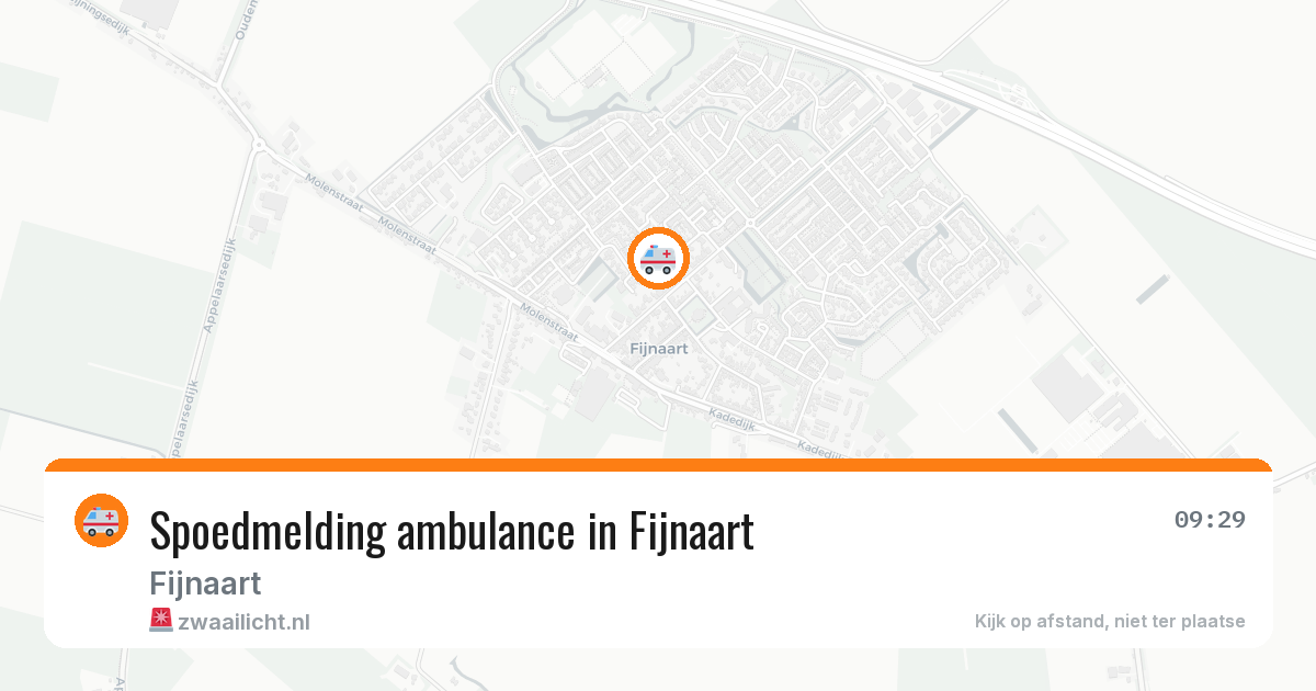 Spoedmelding ambulance in Fijnaart — 21 jun 2026