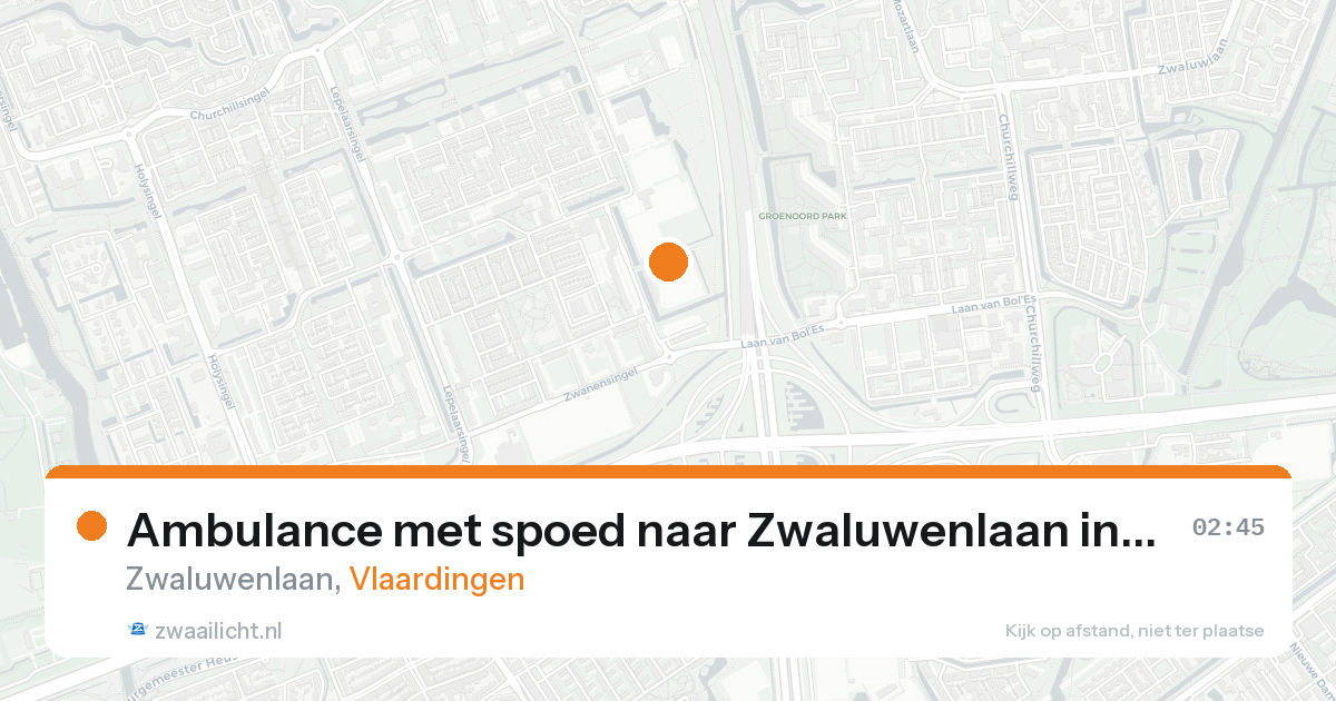 Ambulance met spoed naar Zwaluwenlaan in Vlaardingen — 5 jul 2026