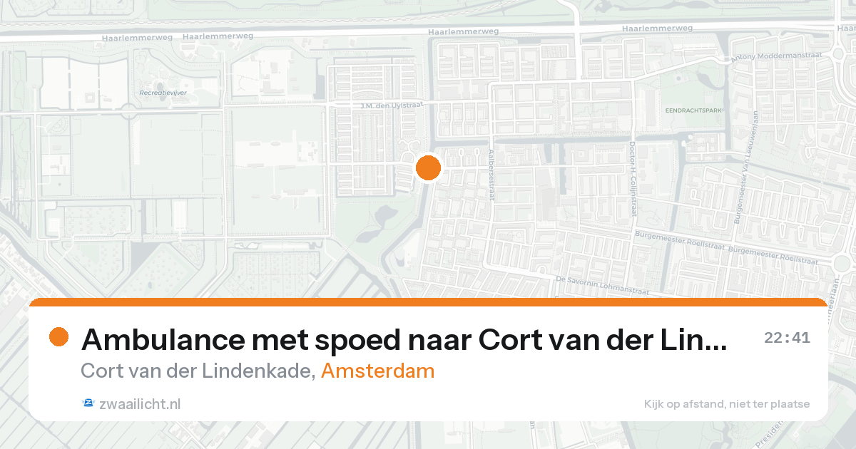 Ambulance met spoed naar Cort van der Lindenkade in Amsterdam — 23 aug 2026