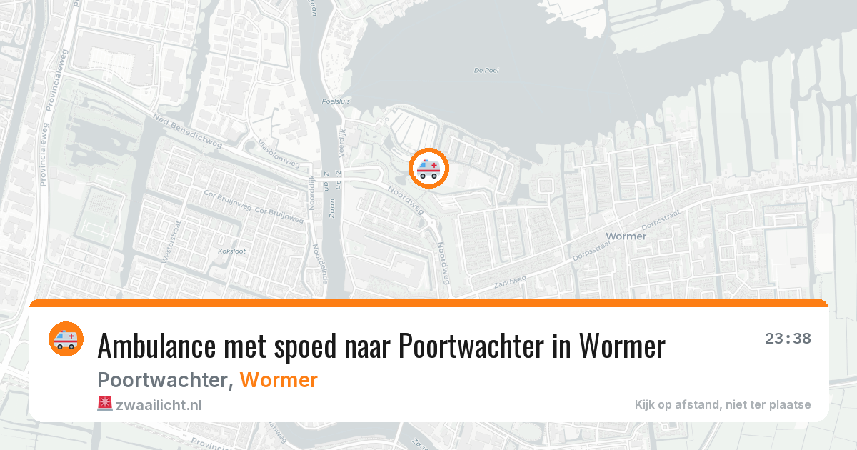 Ambulance met spoed naar Poortwachter in Wormer — 29 mrt 2026