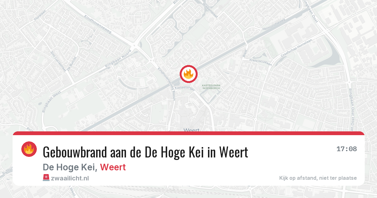 Gebouwbrand aan de De Hoge Kei in Weert — 6 mei 2026