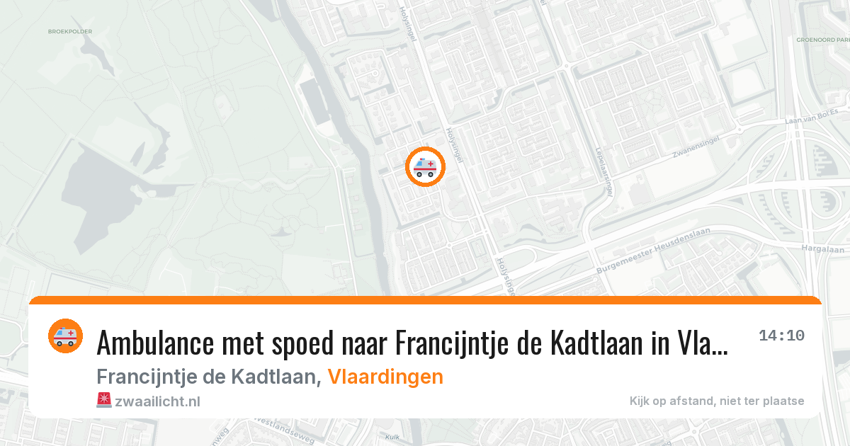 Ambulance met spoed naar Francijntje de Kadtlaan in Vlaardingen — 27 mei 2026