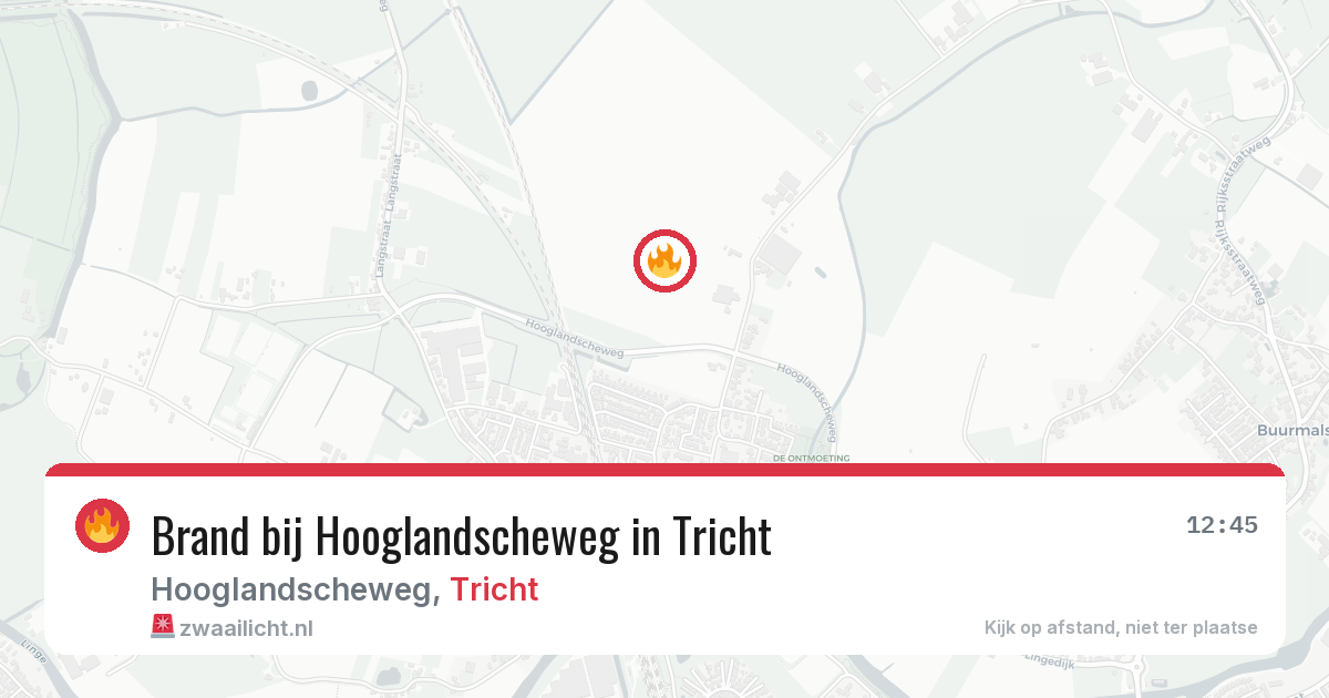 Brand bij Hooglandscheweg in Tricht — 26 jun 2026