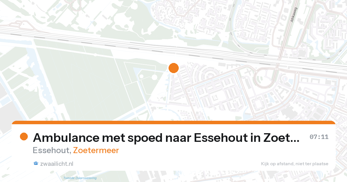 Ambulance met spoed naar Essehout in Zoetermeer — 21 aug 2026