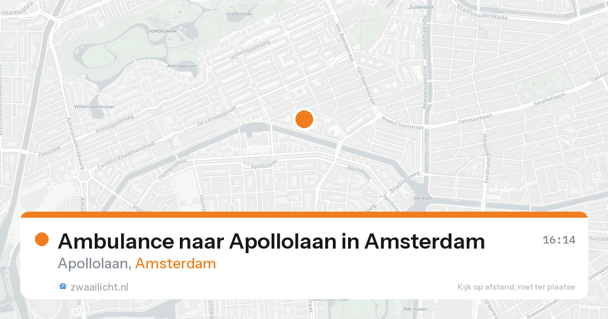 Ambulance naar Apollolaan in Amsterdam — 24 aug 2026