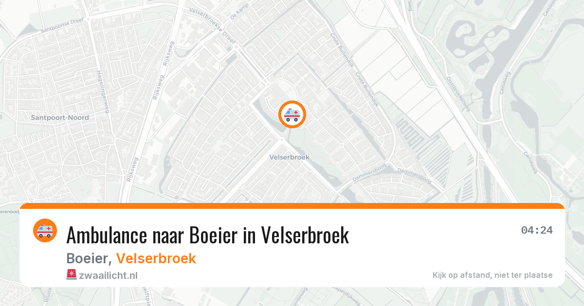 Ambulance naar Boeier in Velserbroek — 21 apr 2026
